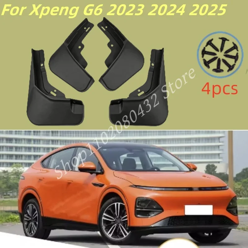 

For Xpeng G6 2023 2024 2025 4PCS High Quality Mudguards Fenders Mud guard Splash Guards Accessories Car-styling