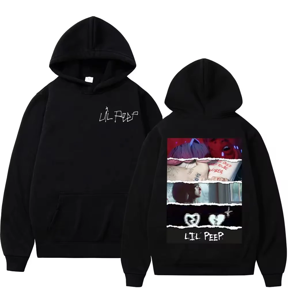 

Rapper Lil Peep Music Album Print Hoodie Unisex Fashion Hip Hop Rap Hooded Sweatshirts Autumn Winter High Quality Fleece Hoodies