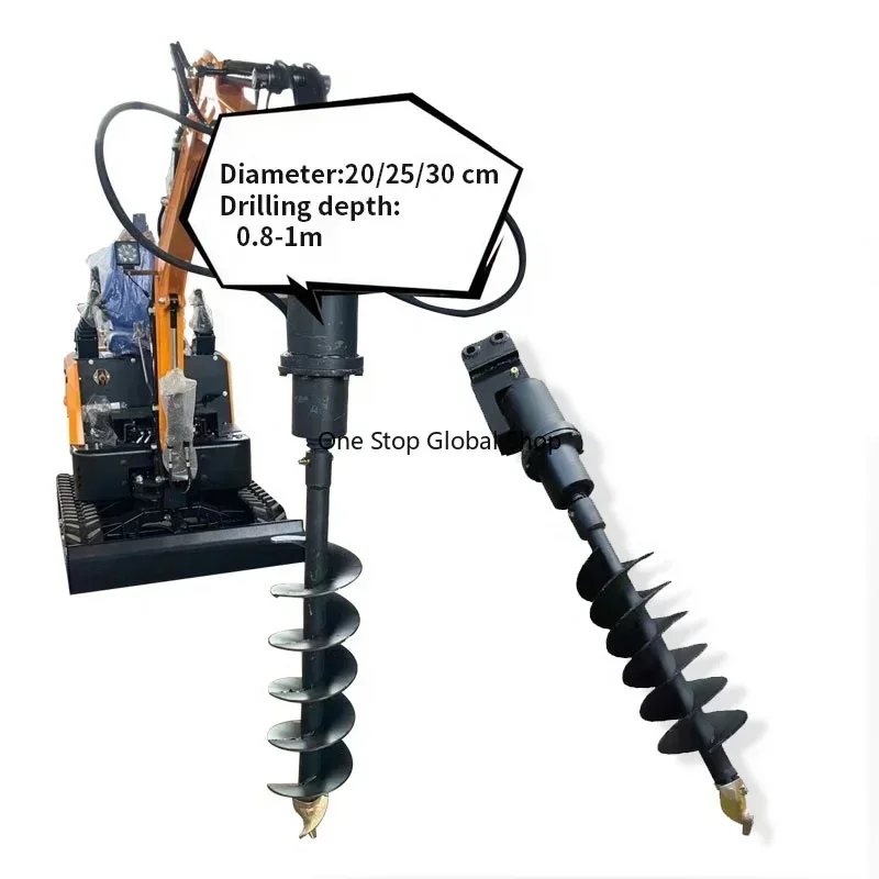Hydraulic Ground Hole Drilling Machine Auger Drill For Earth Auger Accessories 1 Ton Mini Auger Drilling