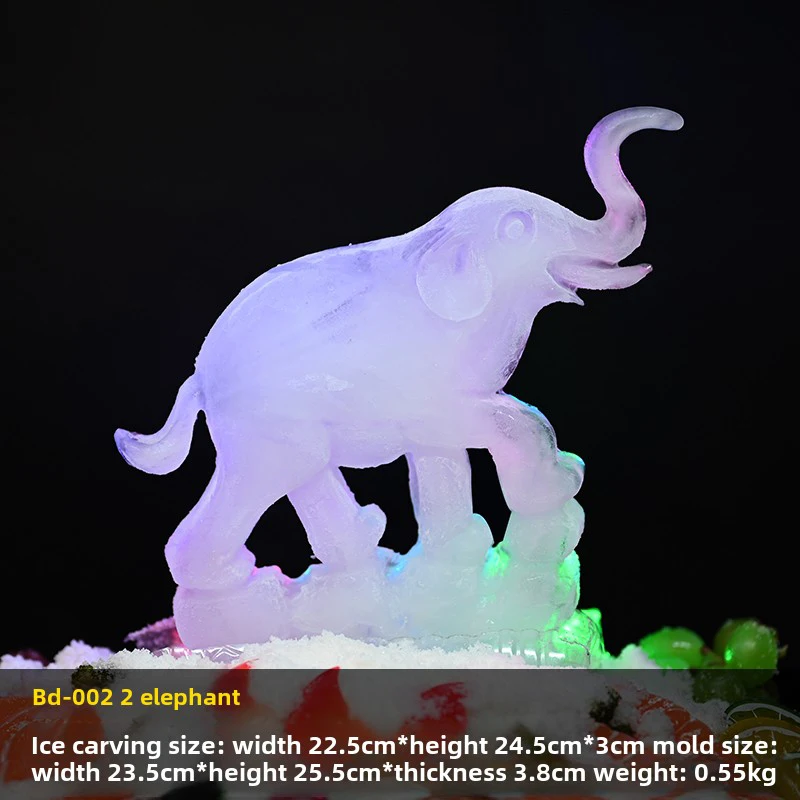 

"Elephant Shaped Ice Sculpture Silicone Mold, Used For Decorating Food Trays, Ice Bowls, Seafood, And Ice Sculpture Tools "