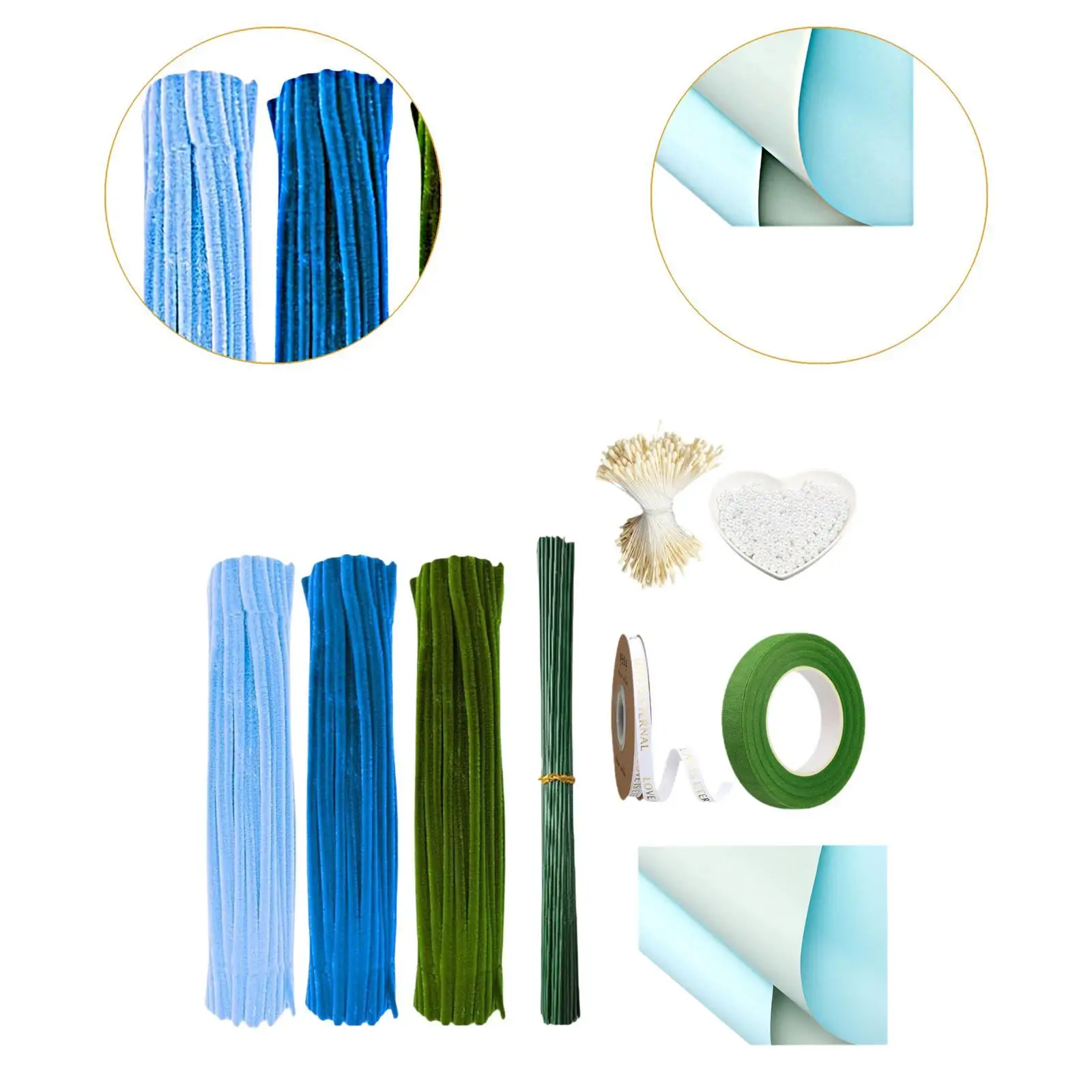 الحرف الفنية DIY للمهرجانات المنزلية DIY منظفات الأنابيب اليدوية ذات الجذعية الزهرية