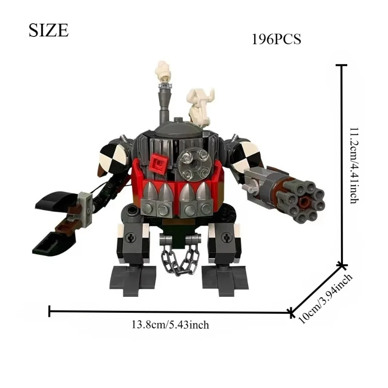 Ensemble de construction Walker Mecha en conserve 196 pièces, Kit de modèle de combat de science-fiction pour adultes, cadeau de collection