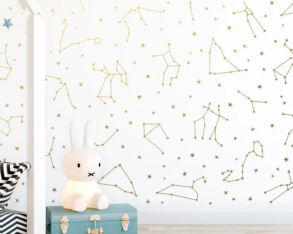 Nordic Zodiac Constellation Wall Decals Star Stickers ,Zodiac Gift, Bedroom Wall Decor Mural, Gift For Her, Kids Room Sticker