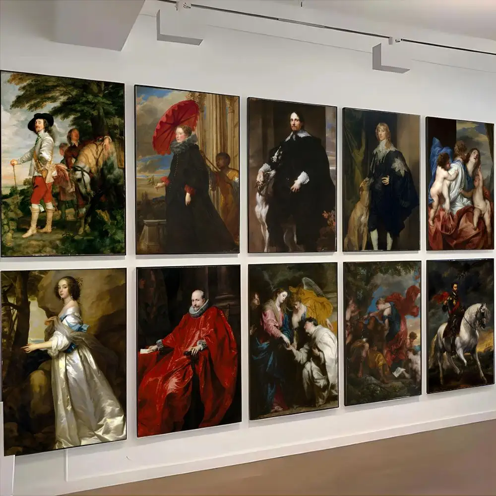 Anthony van Dyck noble Poster Advanced Aesthetic Self-adhesive Printing Paper Wall Art for Living Room Home Decor