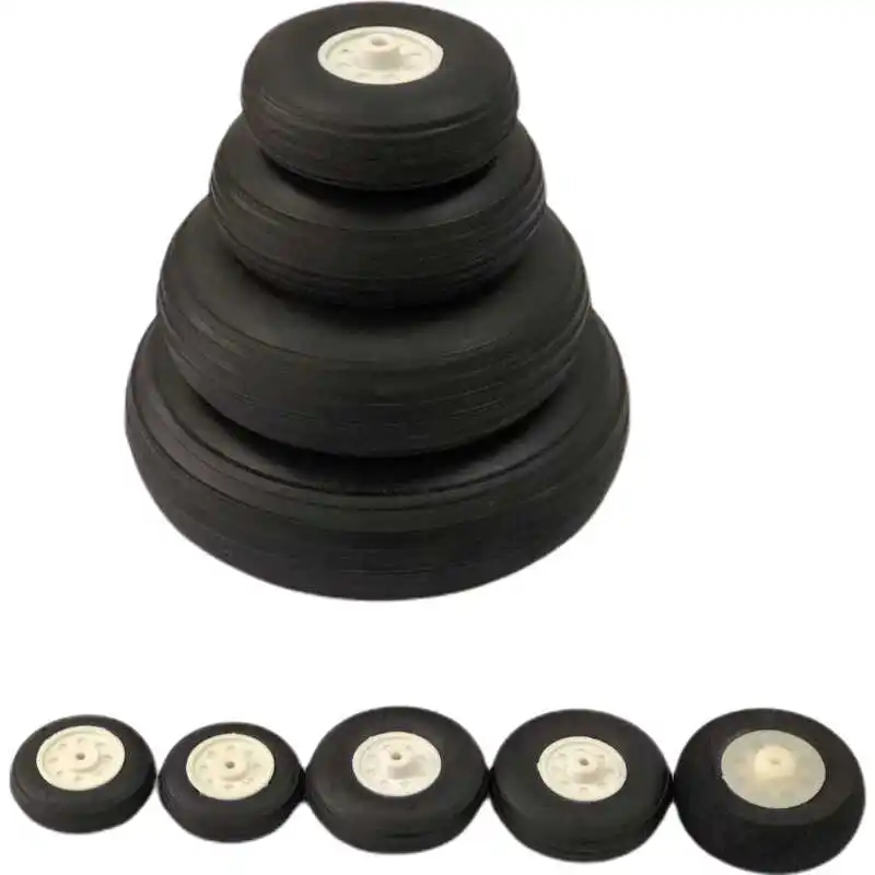Roues d'avion RC 25-125mm, pneus en caoutchouc PU pour modèle d'avion à aile fixe, accessoires de train d'atterrissage de voiture