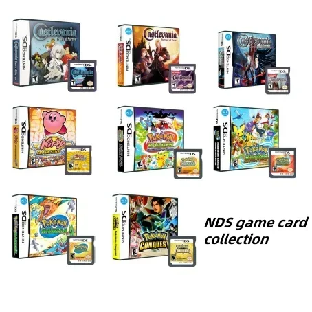 NDS game card Pokemon Pokemon Zelda Super Brothers Single card box English game multi-language customizable