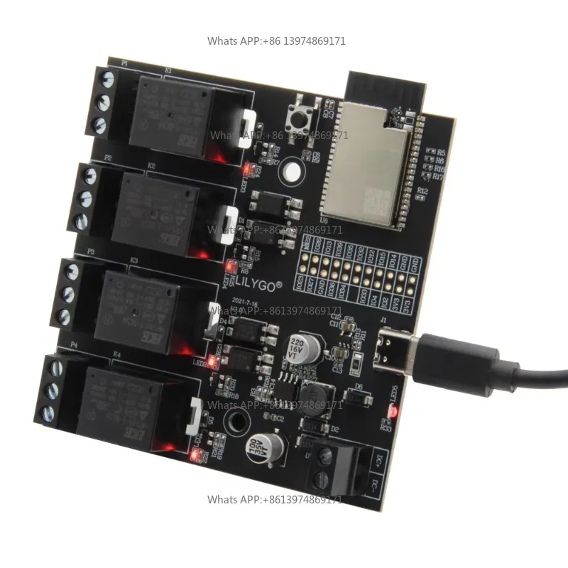ESP32 4-Channel 5V DC IO Relay Module WiFi Bluetooth Supported Smart Control Electronic Component Accessory