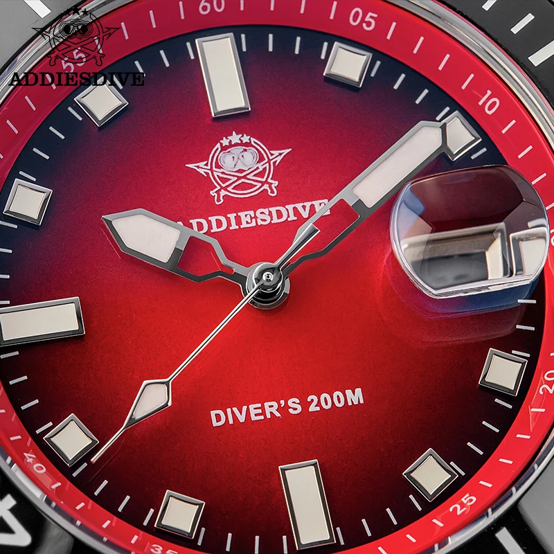 ADDIESDIVE New AD2089 Dive Watch 41mm Ceramic Bezel 200m Waterproof Japanese Quartz Watches BGW9 Luminous Stainless Steel Strap