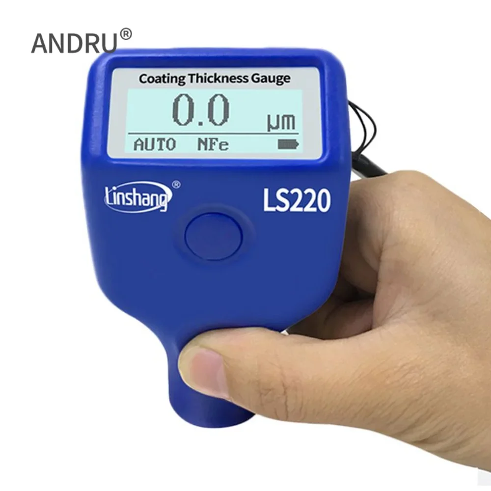 Tester grubości powłoki lakierniczej 0-2000μm 0.1μm Fe NFe sonda wskaźnik LS220 do folii samochodowej -20 ℃ Ekran LCD
