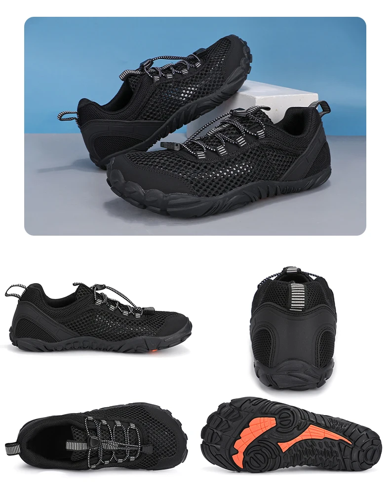 Sommerliche Flusslauf-Schuhe, atmungsaktive, lässige Sportschuhe aus Mesh für Herren, ausgehöhlte Mesh-Outdoor-Bergsteiger- und Wanderschuhe – Detail 27