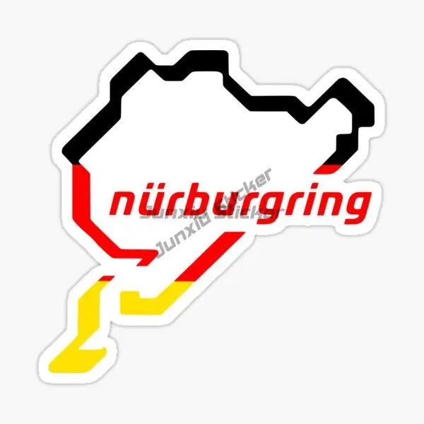 

German Nurburgring Circuit Creative PVC Waterproof Car Sticker for Car Motorcycle Racing Wall Helmet Decal Accessories Decorate