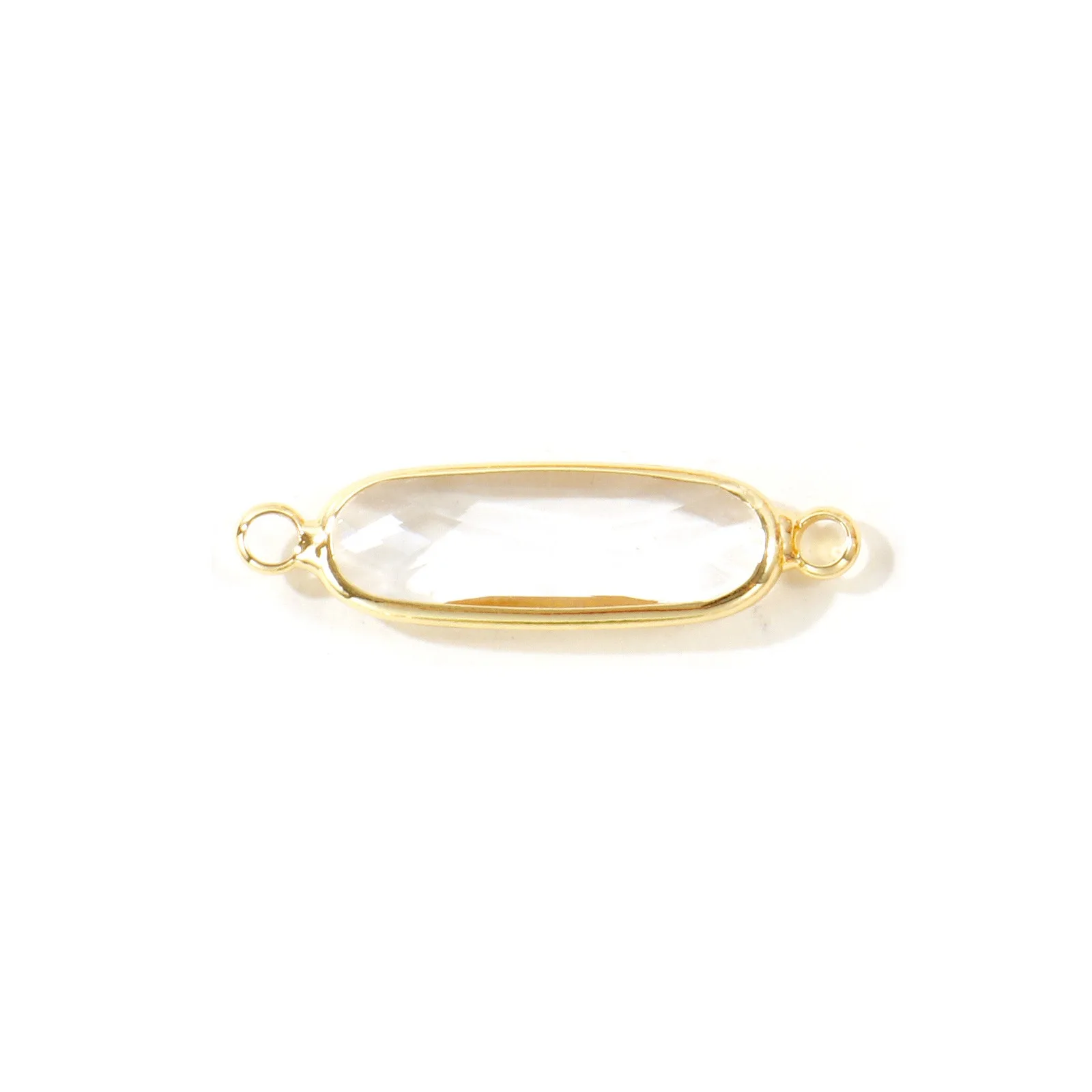 5 Stück Mehrfarbige Glas-Verbinder Ovale Messing-Anhänger für DIY Halsketten Armbänder Schmuckherstellung Zubehör Großhandel 29x8mm – Detail 4