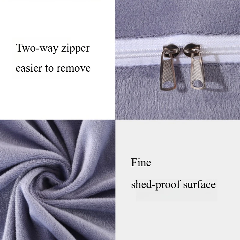 كيس وسادة للأمهات ثنائي النغمة باللون الوردي والرمادي من الصوف الكريستالي الناعم للنوم المريح مقاس 51.18*27.56 بوصة غير متضمن #4