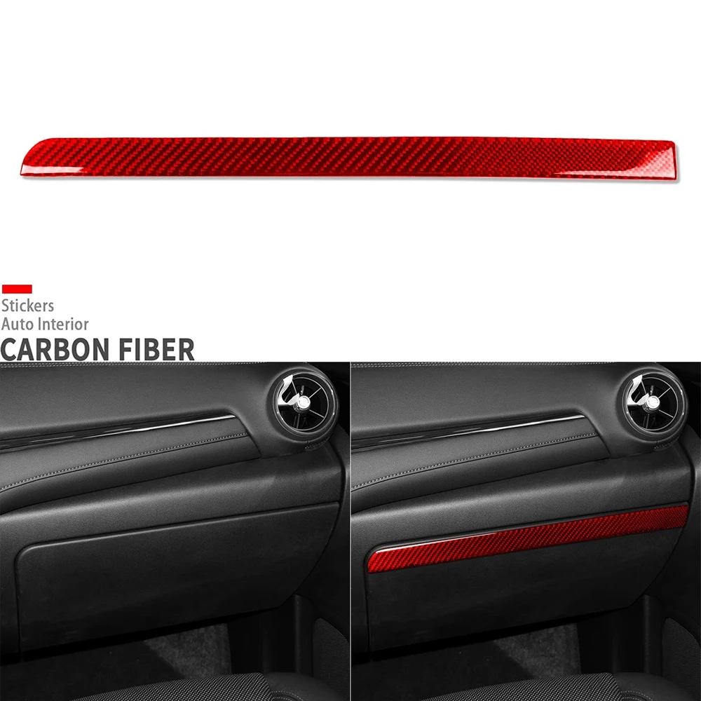 11Pcs Red Carbon Fiber Kits Full Interior Central Control Gear Trim Set For Chevrolet Blazer 2019 2020 2021 2022 2023 2024 2025