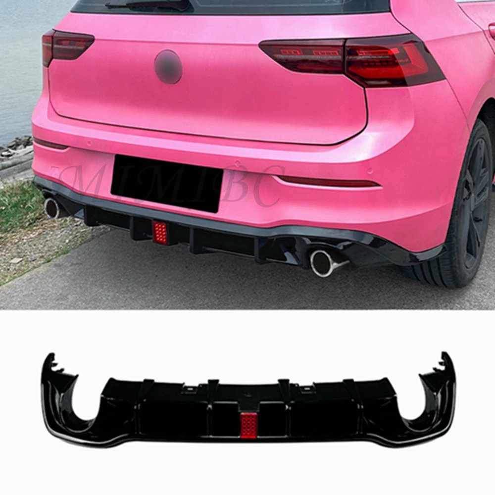 

For Volkswagen Golf8 MK8 Rline GTI 2021 2022 2023 PP plastics LED Rear diffuser car rear bumper diffuser body kit