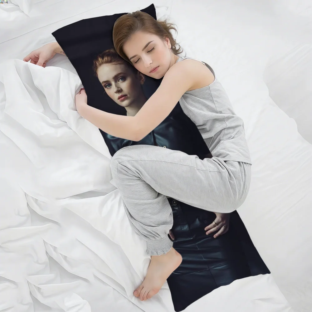 Sadie Sink Kissenbezug, rechteckiger Kissenbezug für den Körper, für Sofa und Wohnzimmer, 51 x 137 cm, Dakimakura-Bezug. – Detail 8
