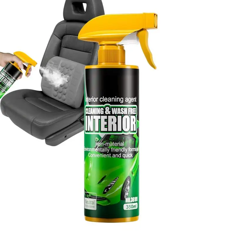 Agente de limpeza interior do carro 11.8oz spray de limpeza do painel auto interior restauração spray manutenção limpeza spray para