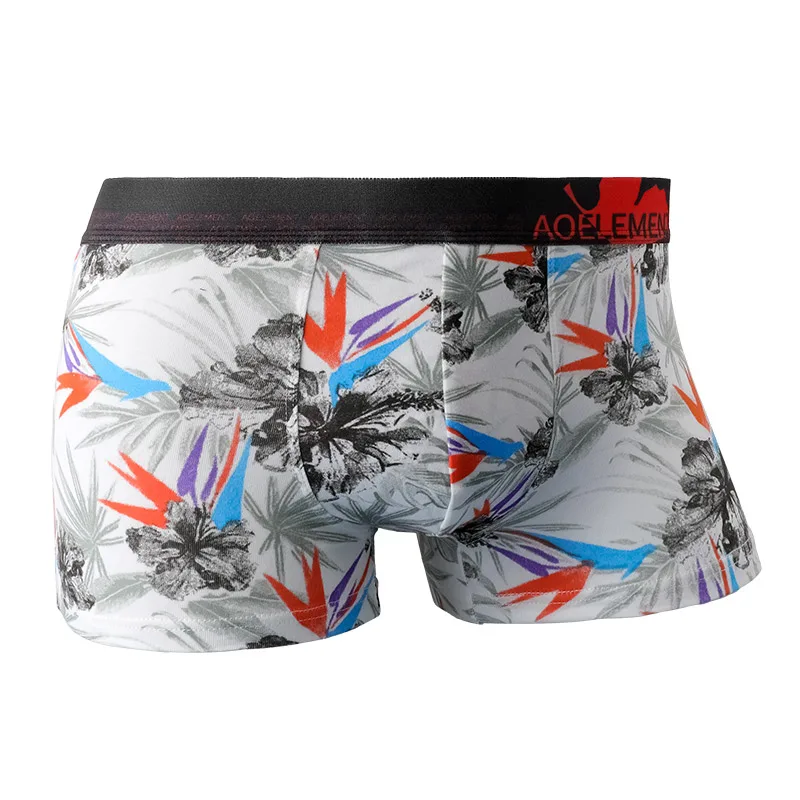 

5 шт. мужские трусы, модальные боксеры, сексуальные принты, боксеры, модная молодежь, дышащие шорты