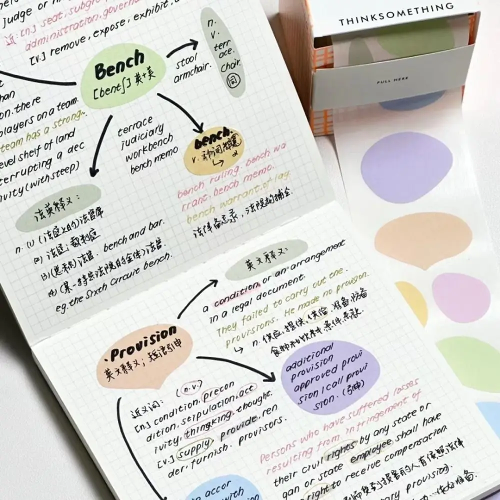 100PCS/Set Creative Pull-out Design Memo Pad DIY Multifunctional Sticky Note Full Adhesive Tearable Notepad Students Gift
