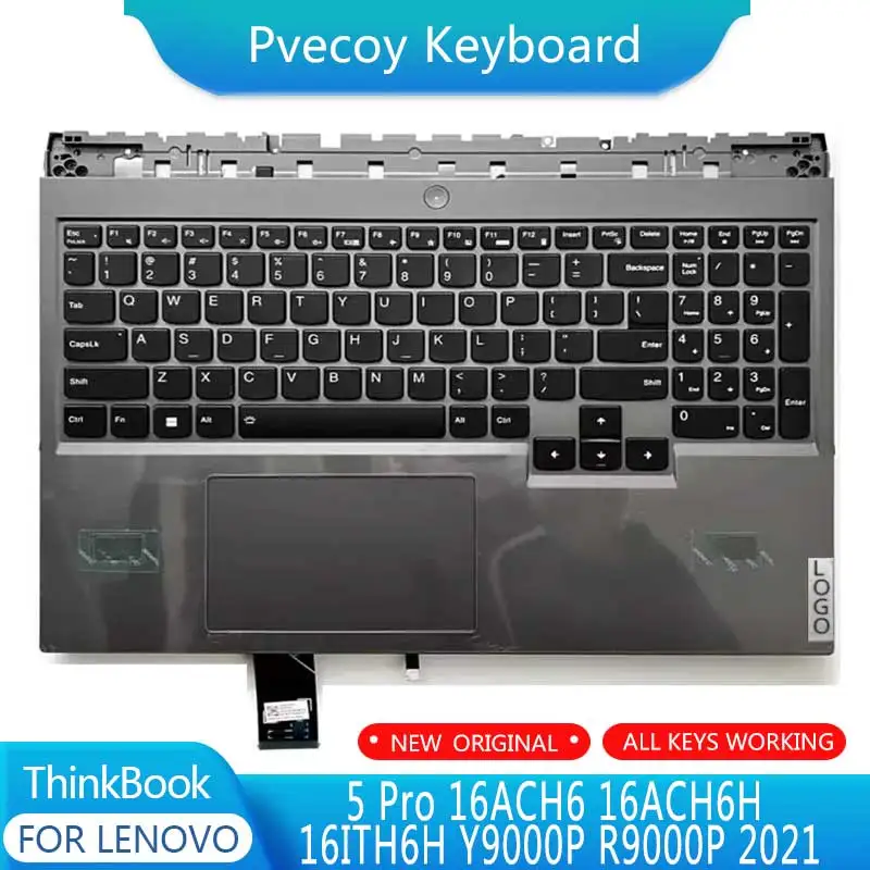 

New For Legion 5 Pro 16ACH6 16ACH6H 16ITH6H Y9000P R9000P 2021 Laptop Palmrest Case Keyboard US Version Upper Cove