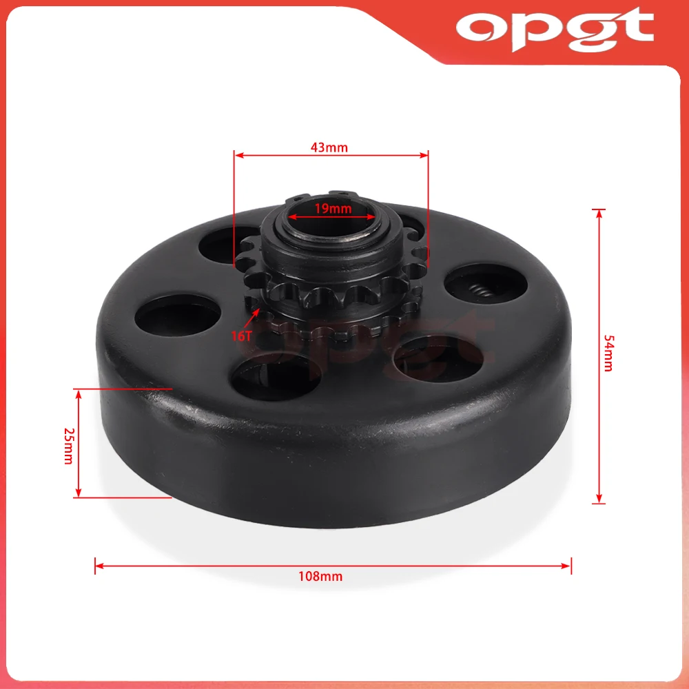 OPGT 10/11/12/13/14/18Tooth Centrifugal Automatic Clutch16/19/20/25.4mm  420/35# Chain For GO Fun Minibike Kart Clutch Drive Spr