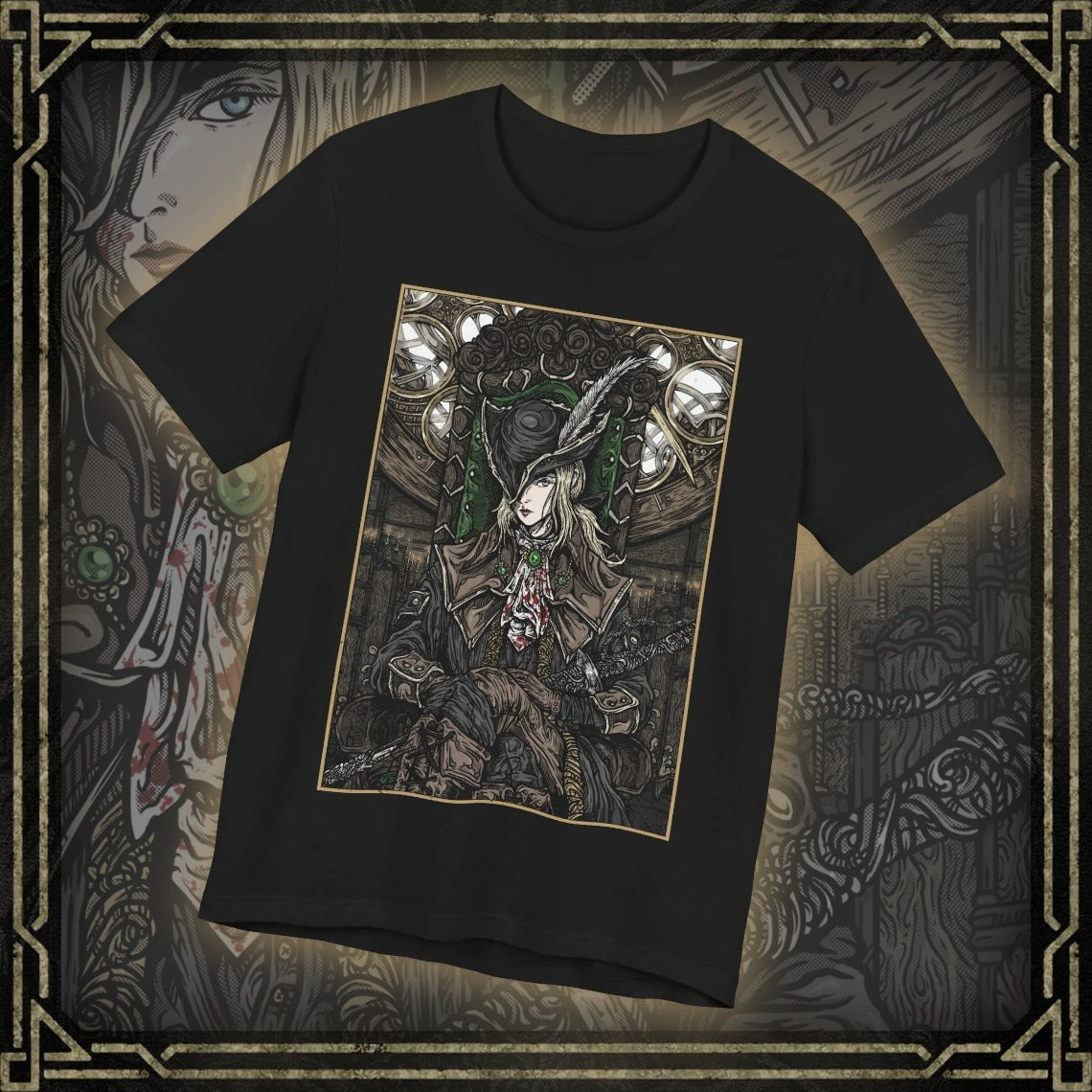 Camiseta de verano con estampado de personajes del juego Bloodborne para hombre y mujer, camiseta de algodón de manga corta a la moda