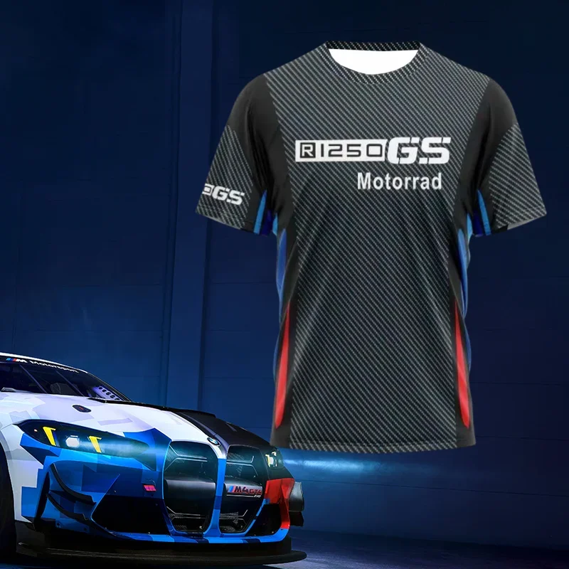 

BMW 1250 GS Jersey Men's Quick-Drying T-Shirt High Quality Comfort Sports Breathable Short Sleeve Motorcycle Riding T-Shirt