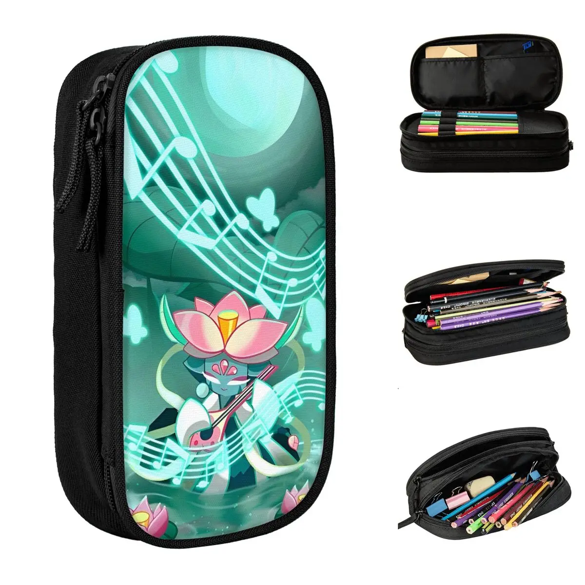 

Lotus Dragon Cookie - Cookie Run Kingdom Пенал с держателем для ручек Сумка для студентов Большие пеналы для школьников на молнии