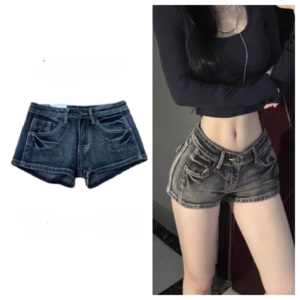 

Y2k Gary Denim Shorts 2026 New Low-rise Spice Girls Jeans Hot Pants