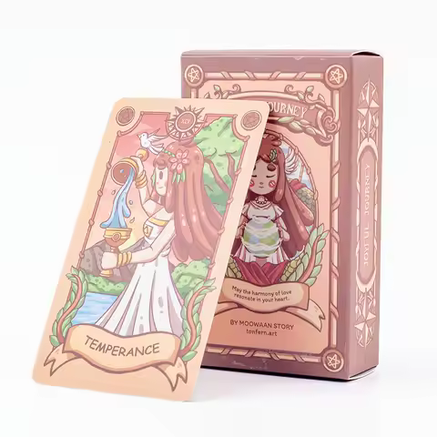 Joyful Journey Tarot Deck -78 Card Board Game with Cute Illustrations Embrace Brightness, Love, and Warmth 10.3*6CM