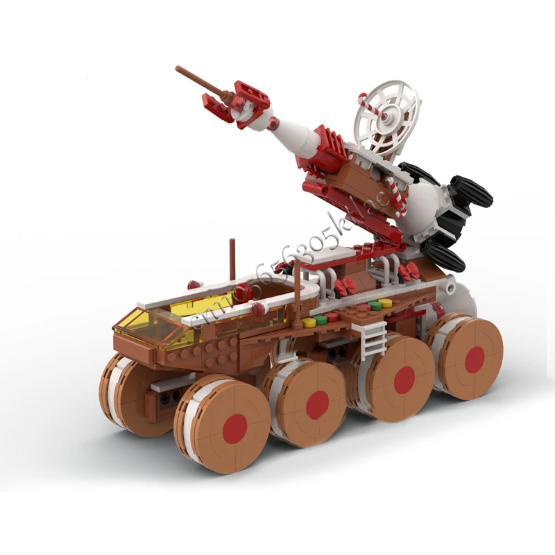 583 قطعة MOC الإبداعية تخصيص الزنجبيل صاروخ متنقل النقل بنة نموذج الأطفال الجمعية مجموعة لعبة هدايا عيد الميلاد #2