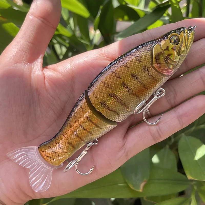 Swimbait-Angelköder 135mm 31g Mehrteiliger Langsam Sinkender Köder Wobbler Künstlicher Harter Köder für Bass, Hecht und Meeresfischerei