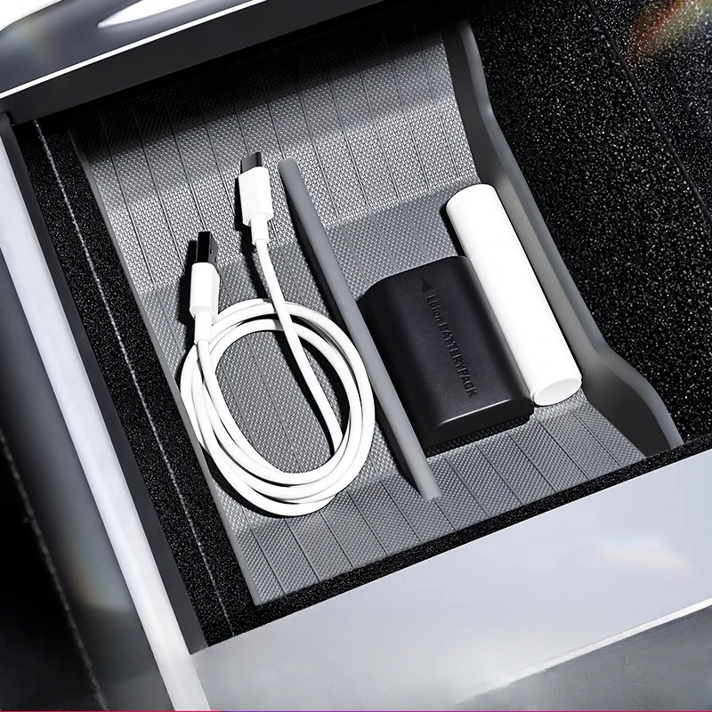 

Suitable for Tesla Model 3 Y Full TPE Before After Central Control Storage Mat Armrest Box Storage Box Car Interior Accessories