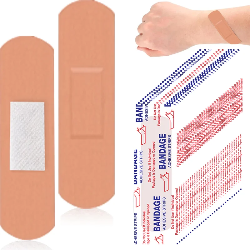 

50/100pcs Disposable Adhesive Bandages, Skin-Friendly Wound Dressing for Daily First Aid & Minor Injury Protection