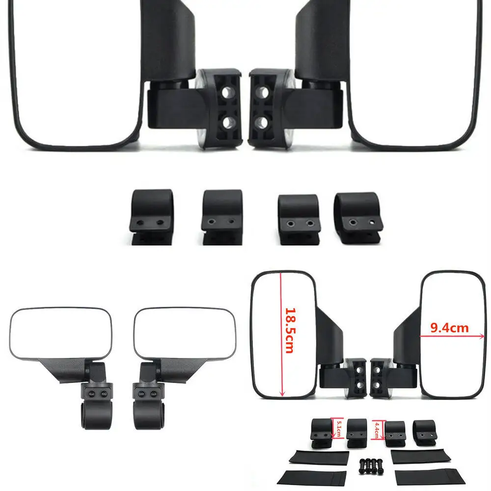 

Mirror Rearview 1.75" Shockproof UTV ATV W/ Side Mirror 2" Roll Cages For Can Am For Polaris RZR 800 900 1000 For Yamaha W