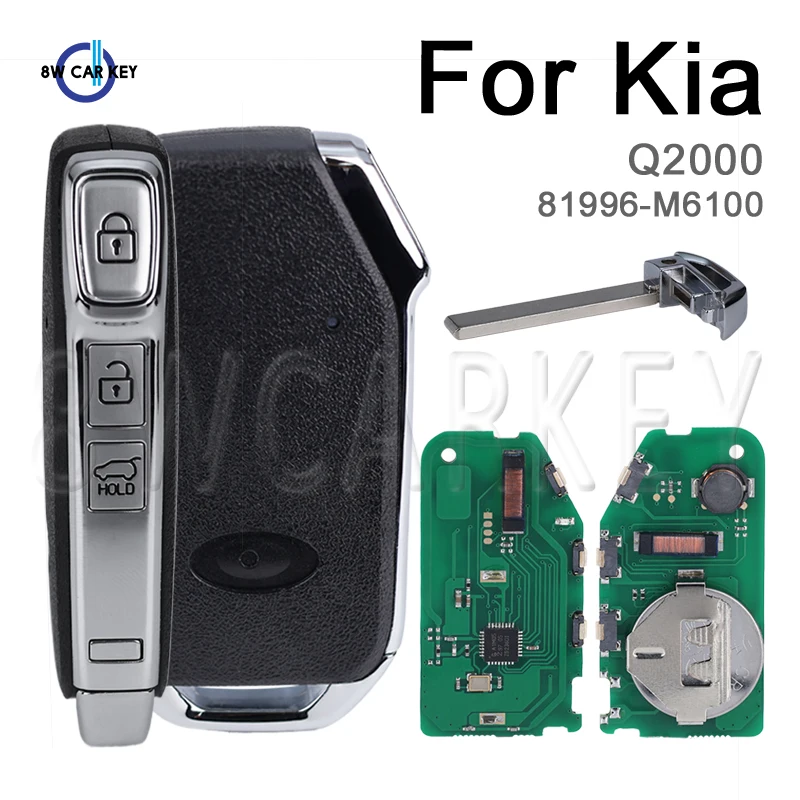 Smart Car Remote Key For Kia Sportage K5 Forte After 2017 Auto Key Promixity Card Q2000 81996-M6100 4A Chip Frequency:433MHz