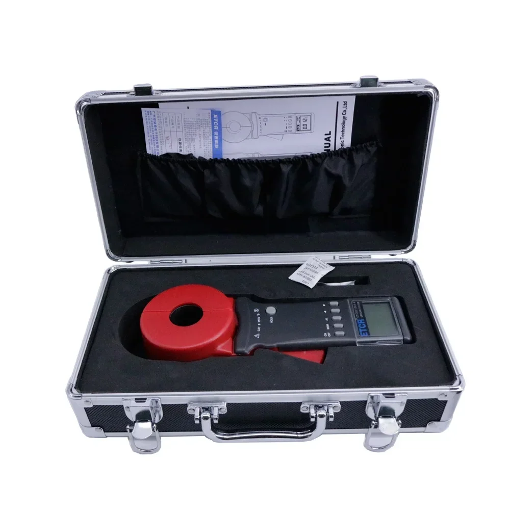 ETCR2100A+ Digital Clamp On Ground Earth Resistance Tester Loop Resistance Meter Measuring Range 0.01-200ohm