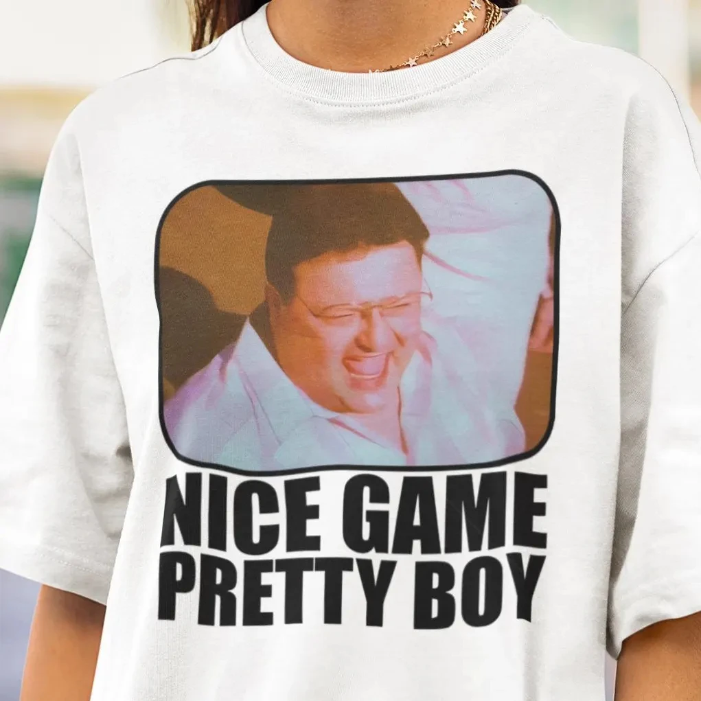 

Футболка Seinfeld Nice Game Pretty Boy, футболка Seinfeld, летняя свободная и дышащая футболка унисекс Seinfeld