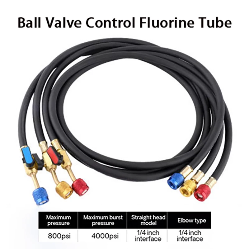 color-and-black-air-conditioning-refrigerant-ball-valves-models-r22-r134-r410-freon-filled-hoses-15m-2m-3m