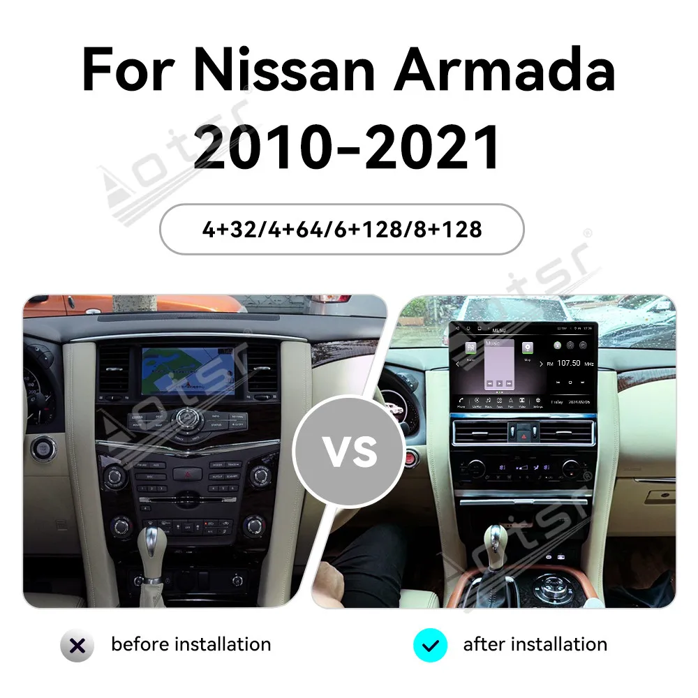 11.6 Inch android auto carplay Car Radio For Nissan Armada 2010-2021 Video Stereo Auto GPS  Navigation Vehicle  Stereo Radio