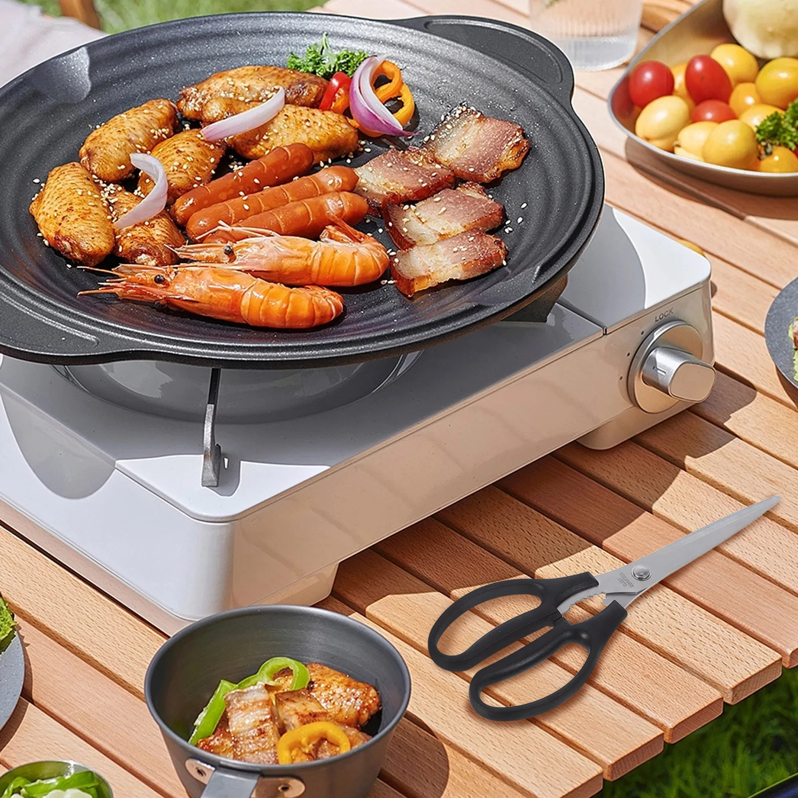 

2Pcs Heavy Duty Poultry Shears Stainless Steel Kitchen Scissors for Bbq Turkey Chicken Bone Cutting Cooking Baking Camping