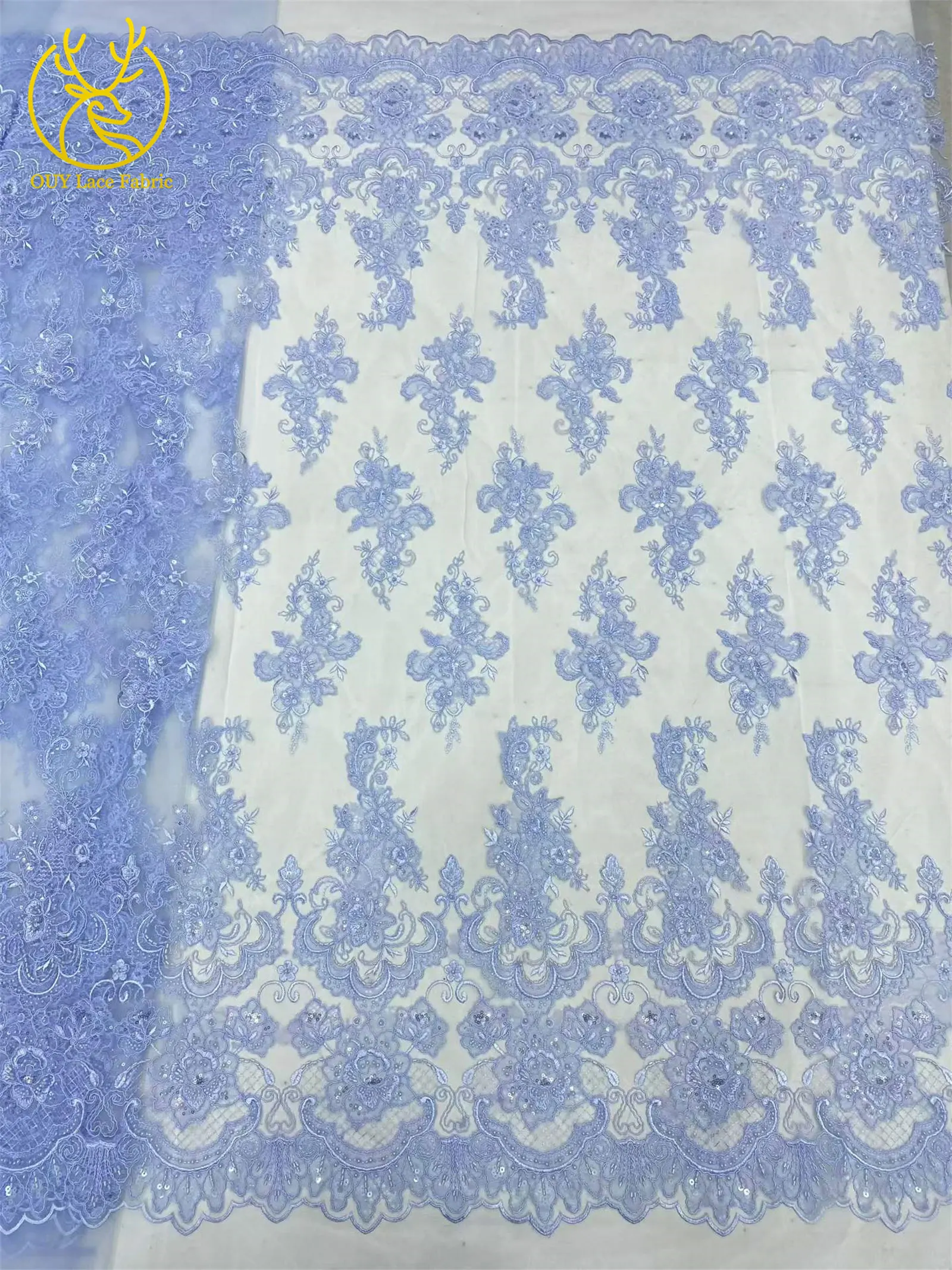 Neuer Stil Pailletten Perlen Stickerei Tüll Spitze Hochwertiger Französischer Netzstoff für 2026 Nigerianisches Braut-Abendkleid Nähen – Detail 15