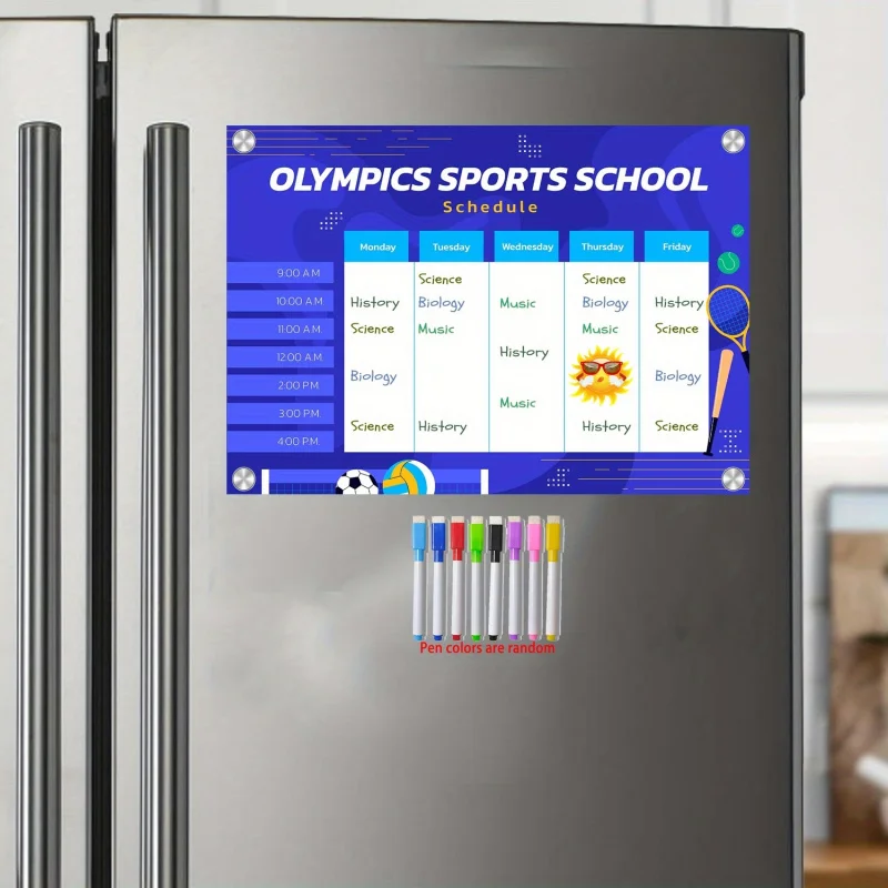 Juego de pizarras blancas magnéticas de borrado en seco, tabla de planificación de comportamiento reutilizable, horario de ejercicios, lista de tareas, horario de clases, plan semanal, Suita