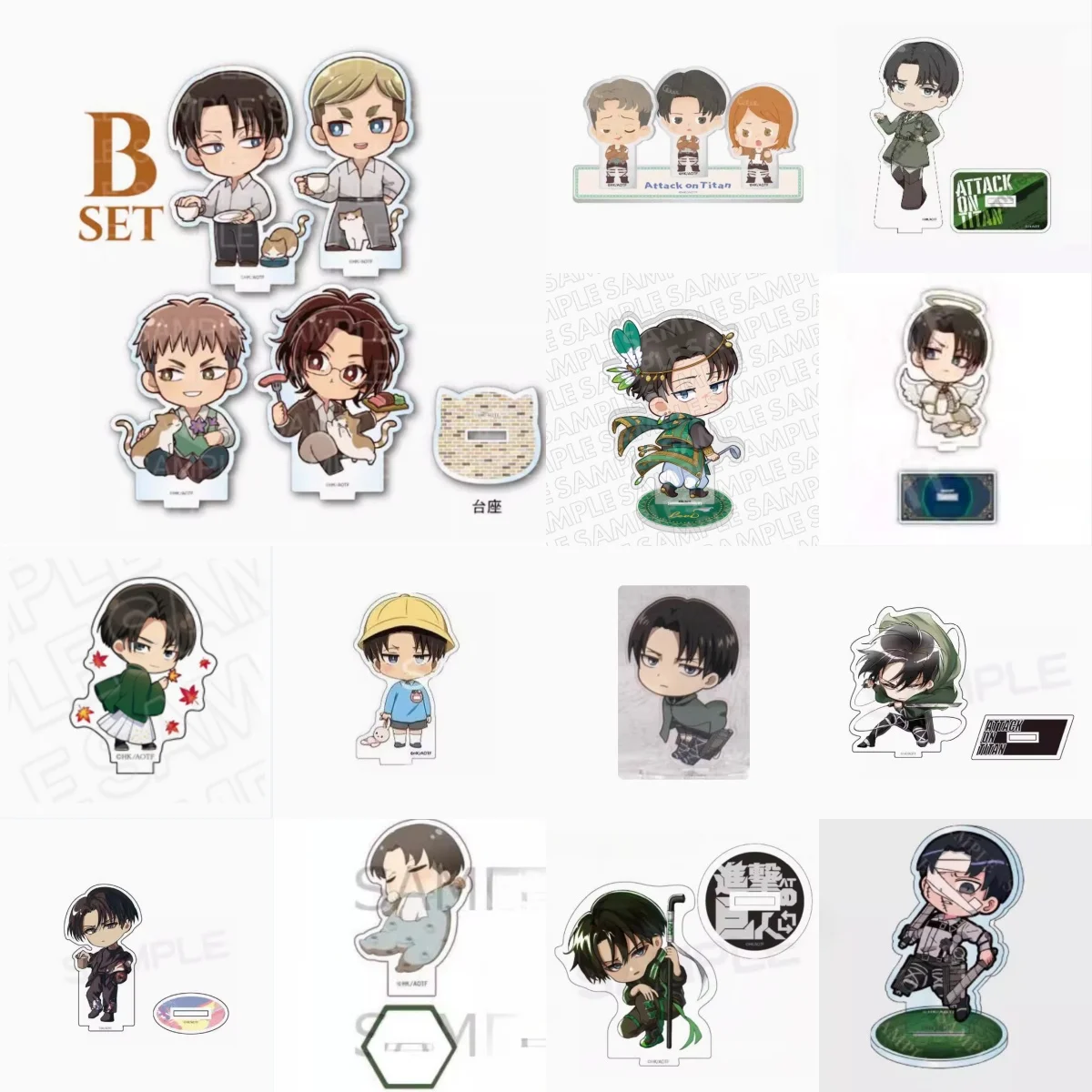 24 Styles Anime Levi Ackerman Acrylic Stand Doll Game Ackerman Levi Mini Figure Model Plate Cosplay Toy for Gift