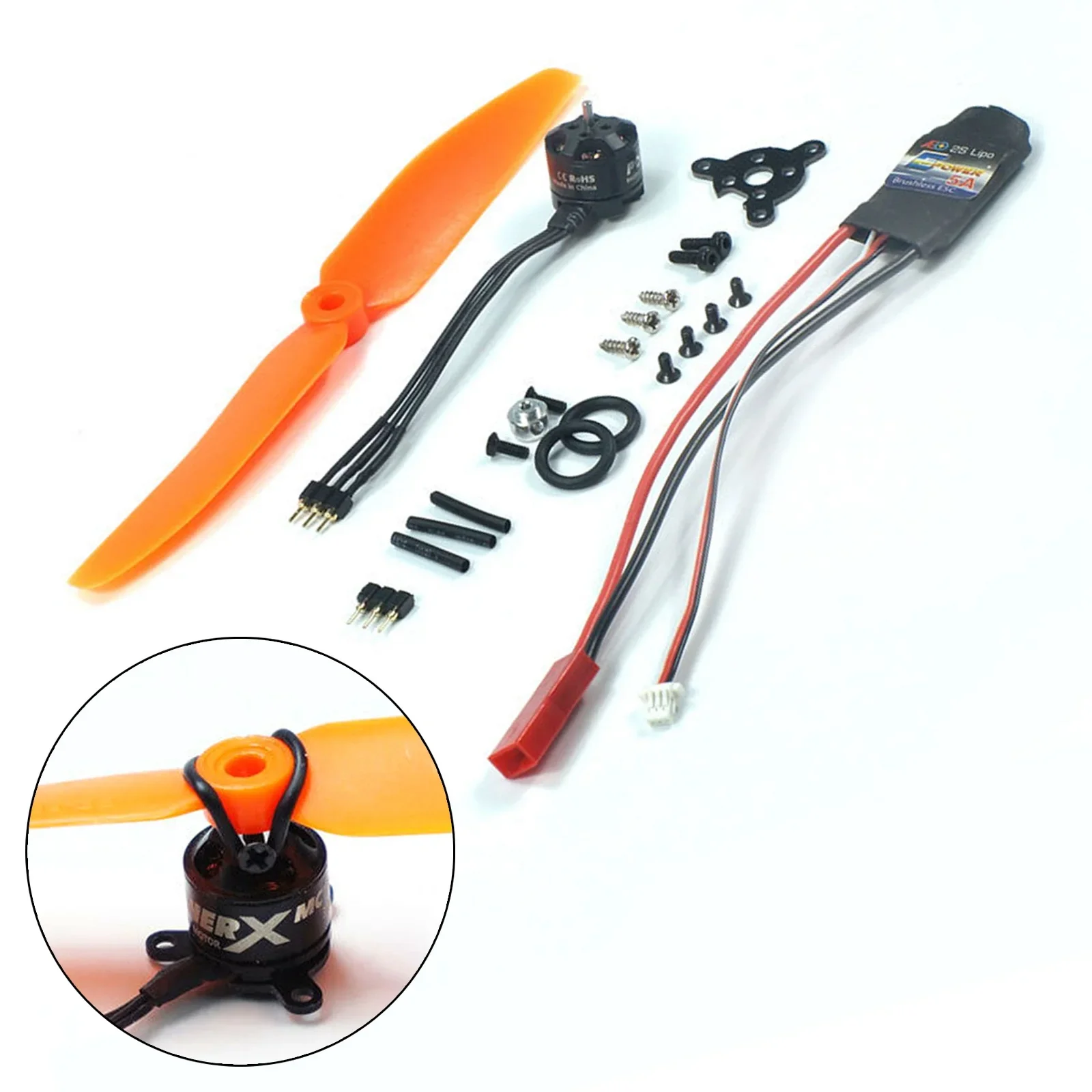 MC1108 4000kv Mini Brushless Motor 2S/5A Mount for Micro Fixed Wing RC Airplane