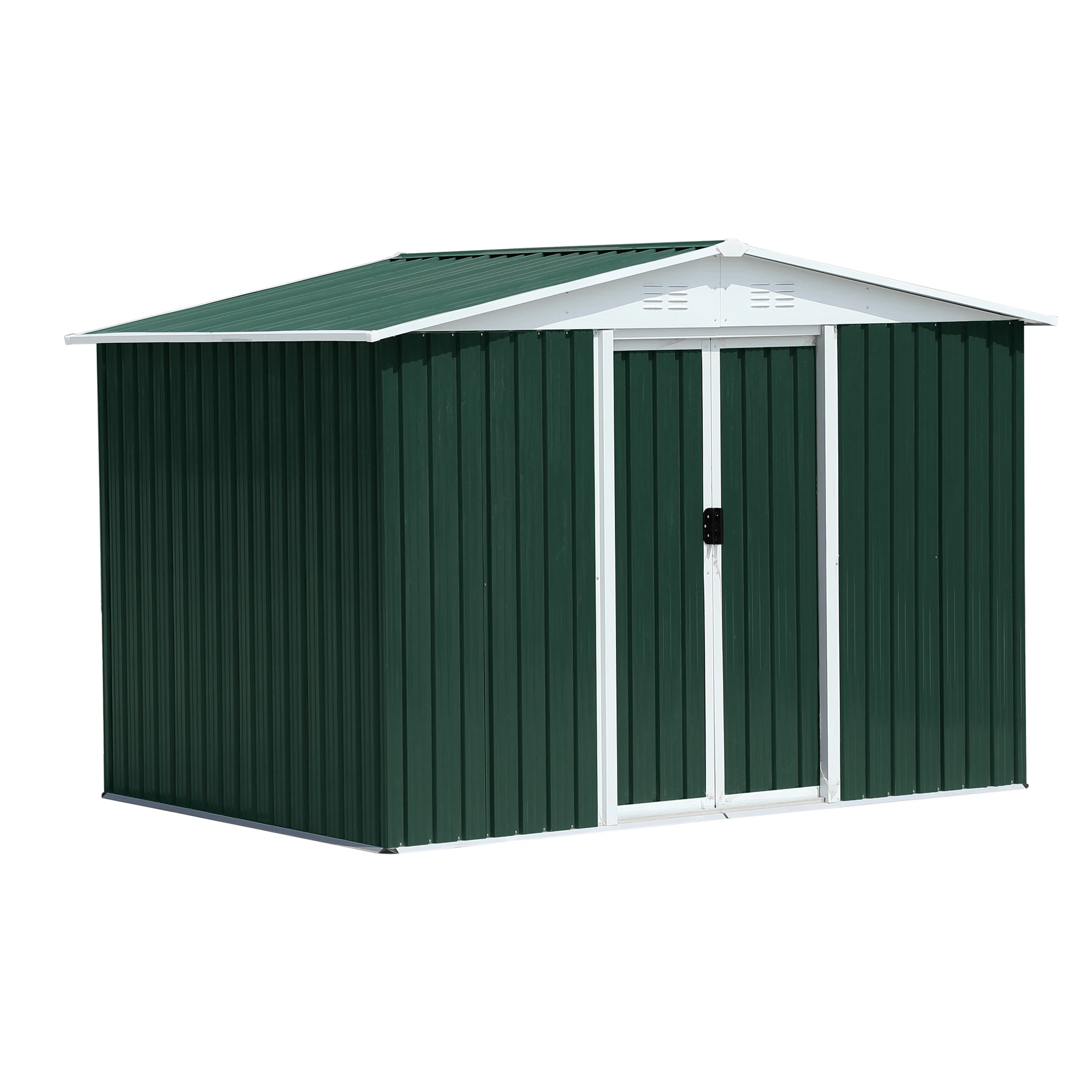 Wholesale Garden Sheds Green 8x6 FT Outdoor Storage Shed for Garden Buildings with Vents Home Backyard Shed Metal