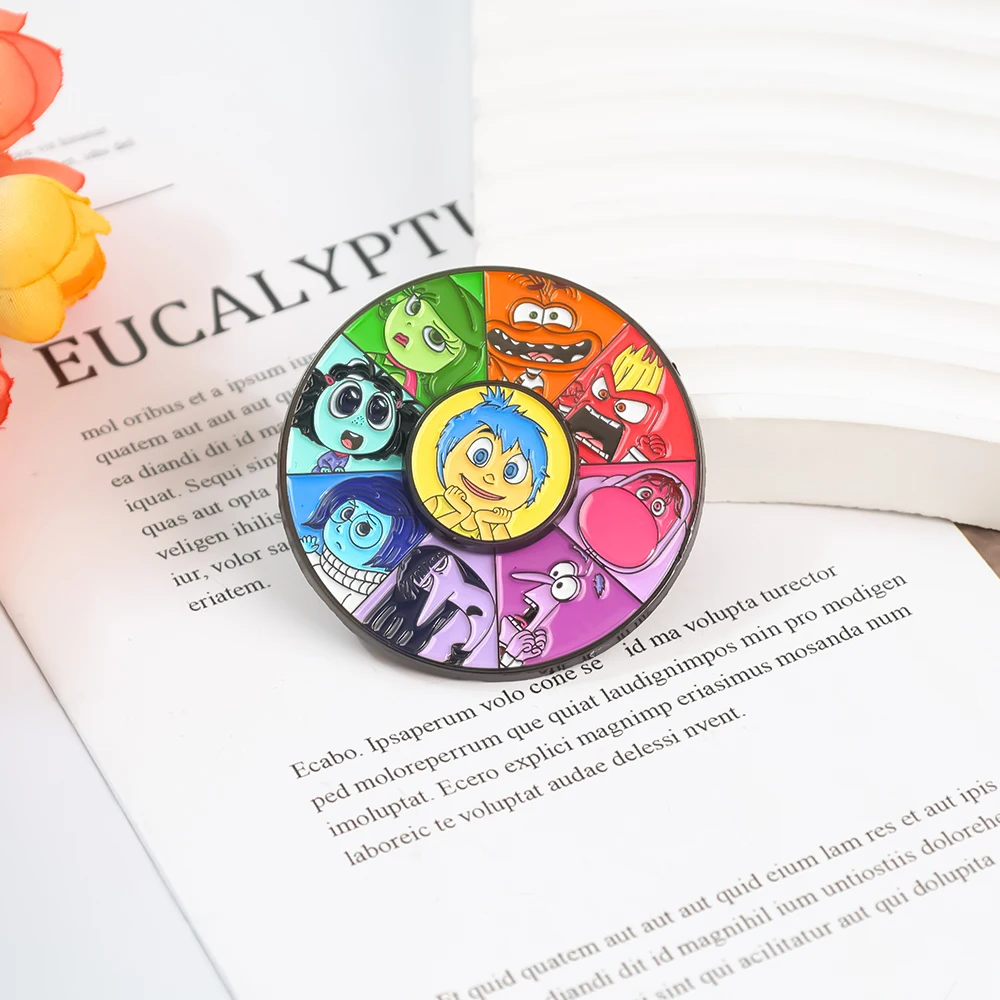 7pcs/set Anime Inside Out Enamel Pins Women's Brooches Men Lapel Pins Badge on Backpack Costume Accessories Funny Jewelry Gifts