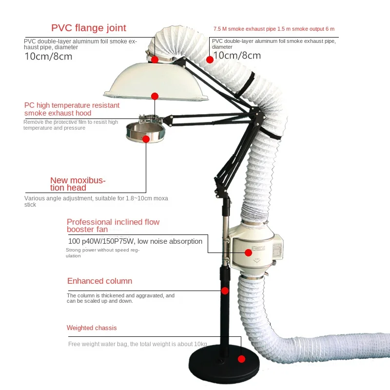 Moxibustion smoke exhaust fan, vertical exhaust fan, smoke exhaust fan, smoke exhaust fan, small smoke exhaust system