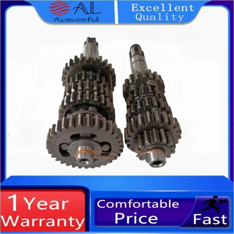 Motorcycle Main Countershaft Gearbox Shaft For YongYuan 350 YY350 YY350-6A YY350-9A 350cc Engine Sets Of Teeth YY 350