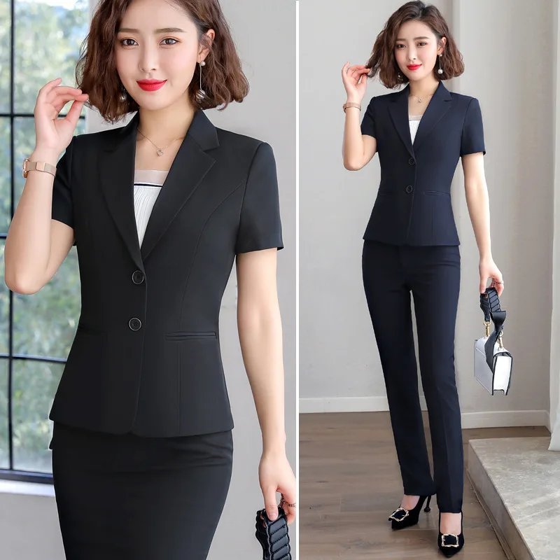 2025New Formal Hotel Professional Skirt Suit for Women Summer High-end Workwear Suit Professional Outfit Blazer Women Workwear